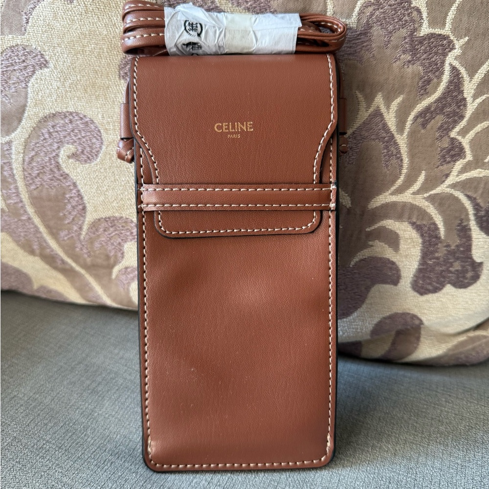 Celine Tan Leather Sunglass case